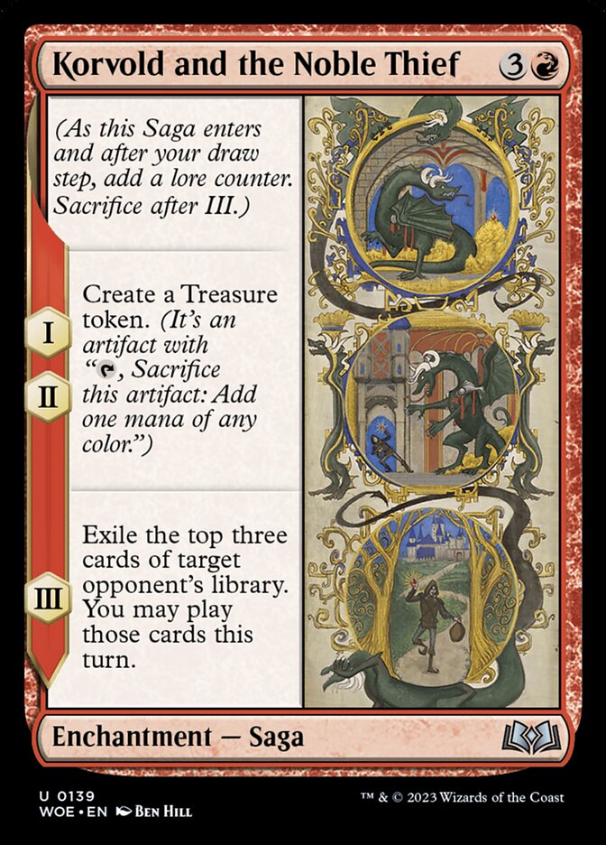 Card Scan of Korvold and the Noble Thief | WOE