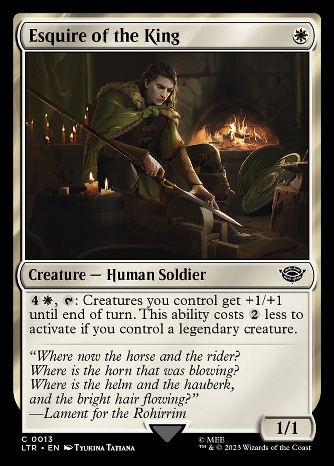 Card Scan of Esquire of the King | LTR