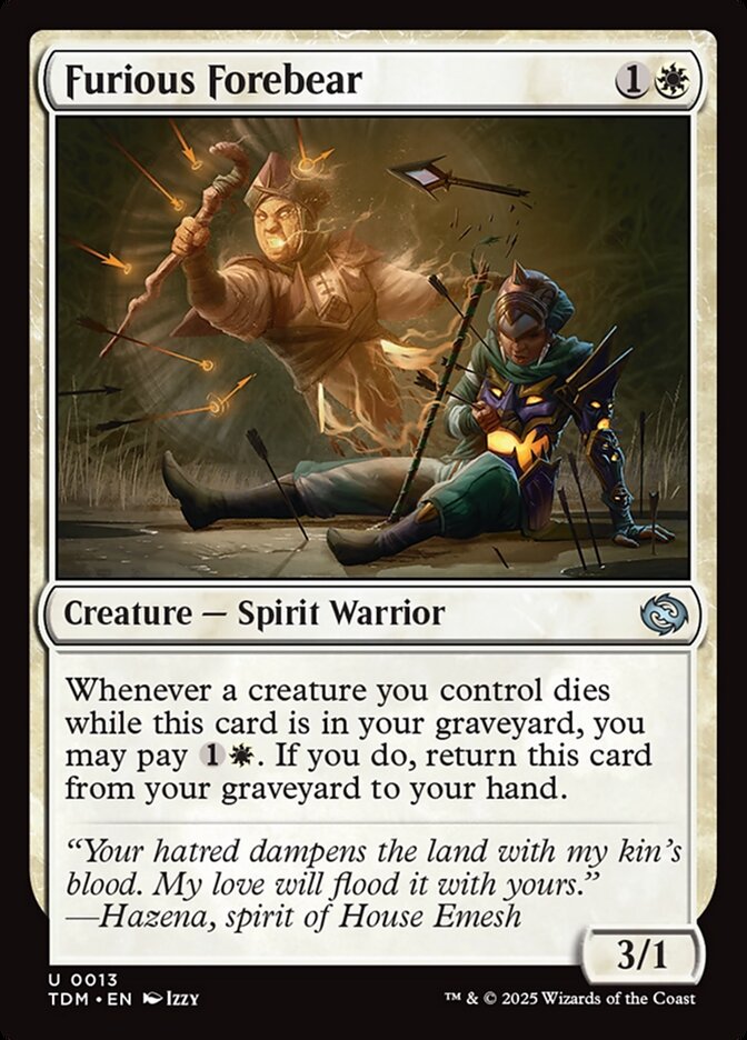 Card Scan of Furious Forebear | TDM