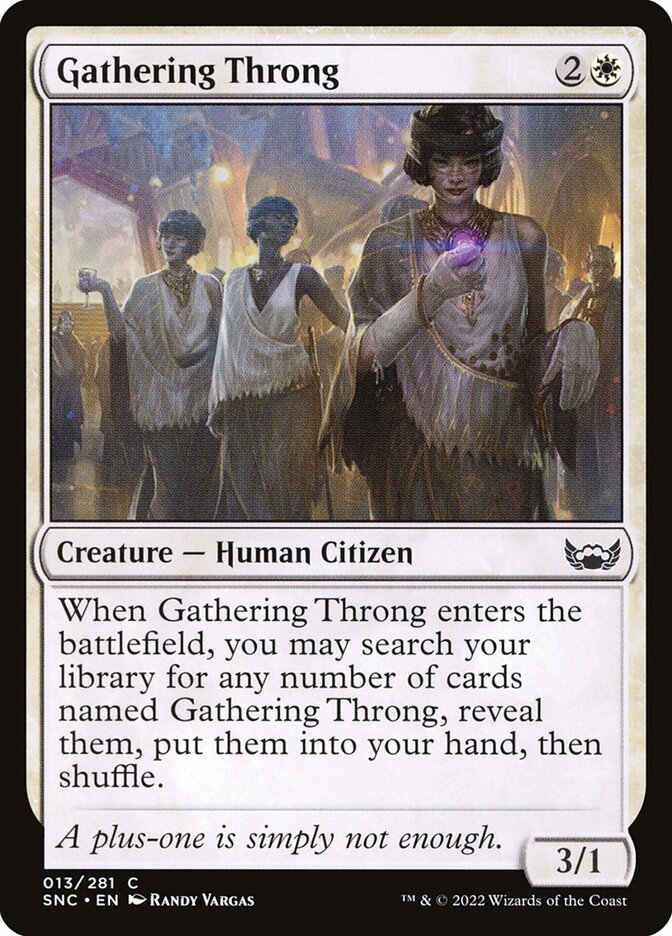 Gathering Throng | SNC (Foil) - Card Scan