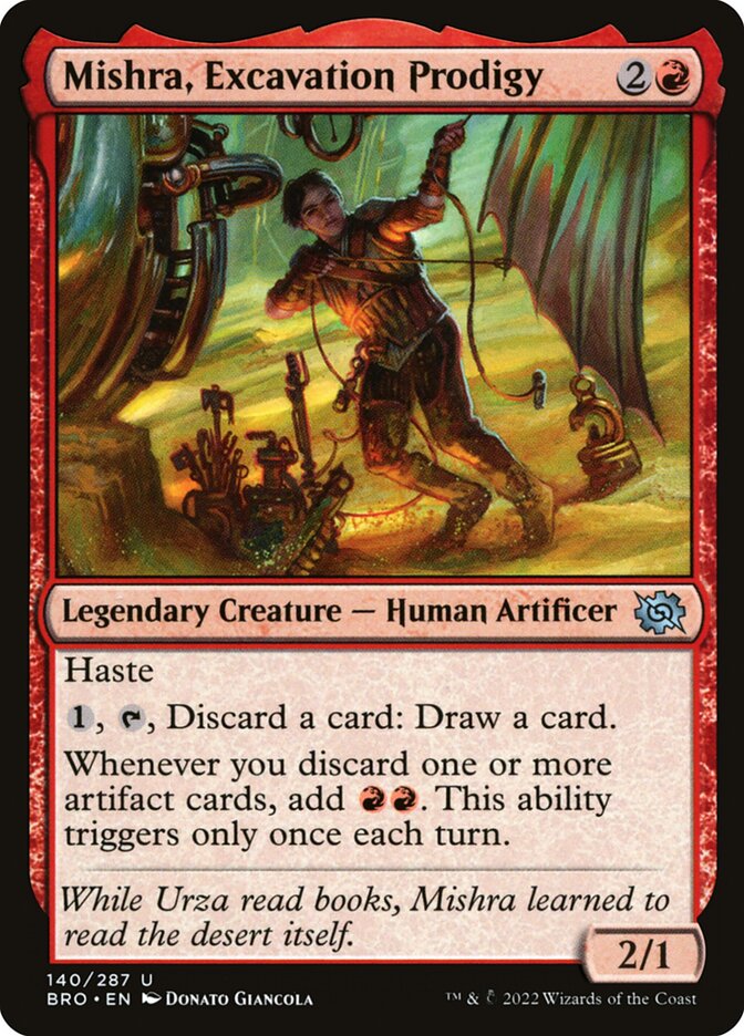 Card Scan of Mishra, Excavation Prodigy | BRO