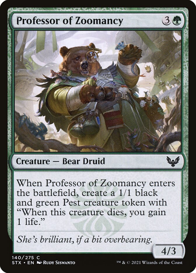 Card Scan of Professor of Zoomancy | STX