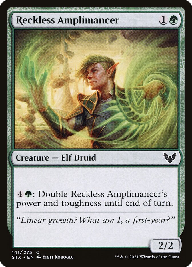 Card Scan of Reckless Amplimancer | STX