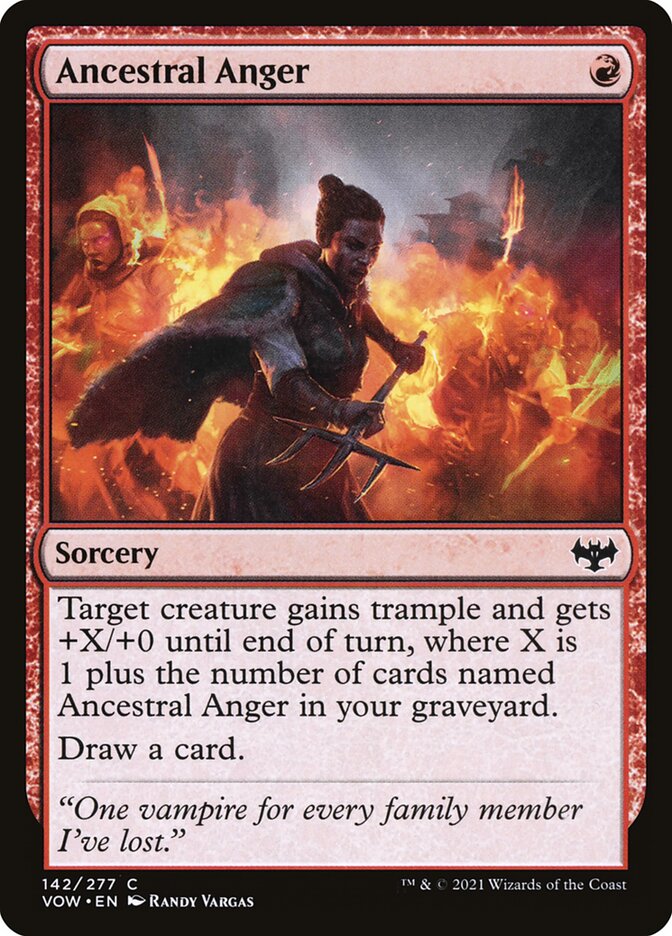 Card Scan of Ancestral Anger | VOW