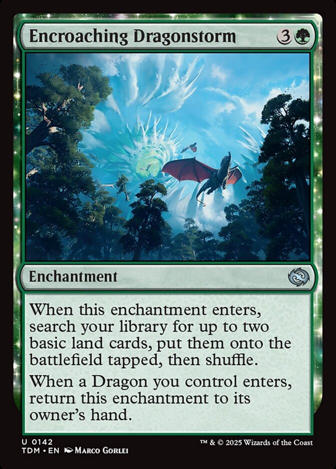 Card Scan of Encroaching Dragonstorm | TDM