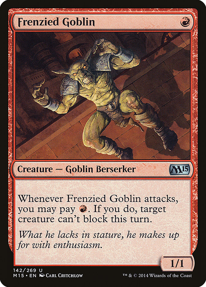 Card Scan of Frenzied Goblin | M15