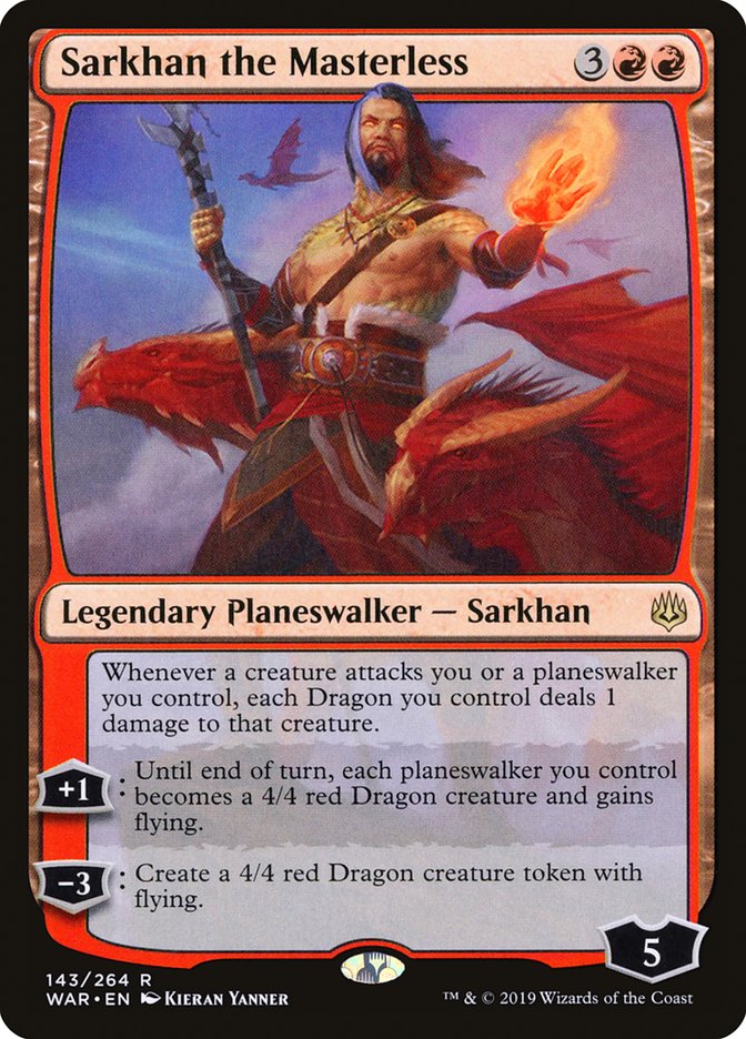 Card Scan of Sarkhan the Masterless | WAR