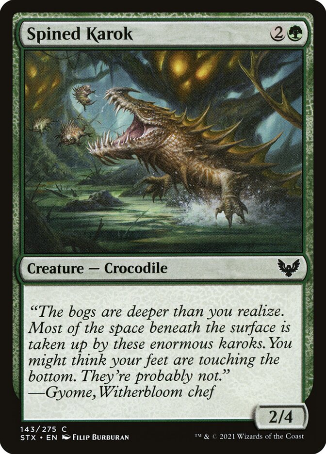Card Scan of Spined Karok | STX