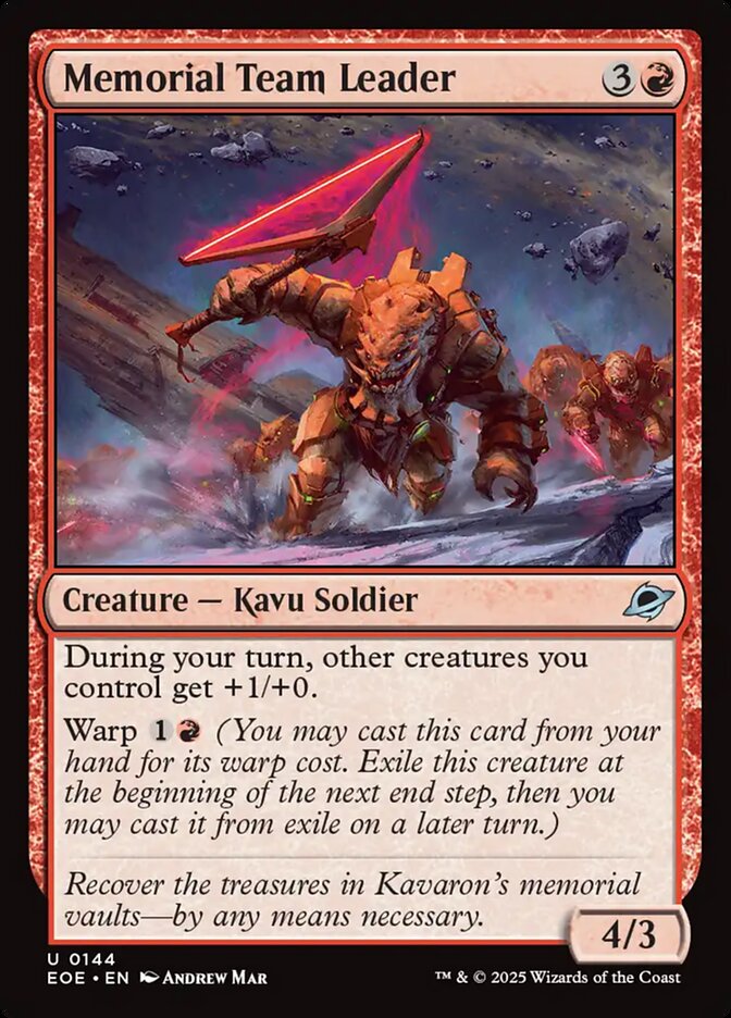 Memorial Team Leader Card Scan