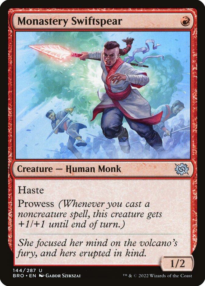 Card Scan of Monastery Swiftspear | BRO