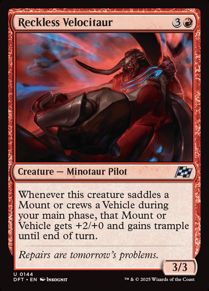 Card Scan of Reckless Velocitaur | DFT