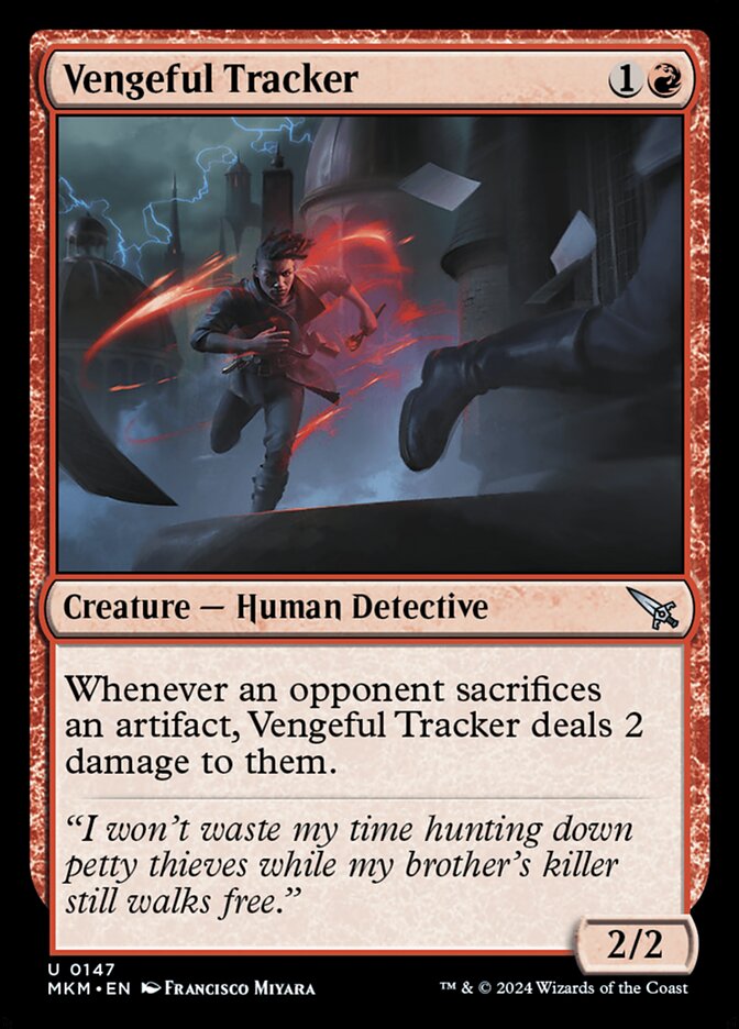 Card Scan of Vengeful Tracker | MKM