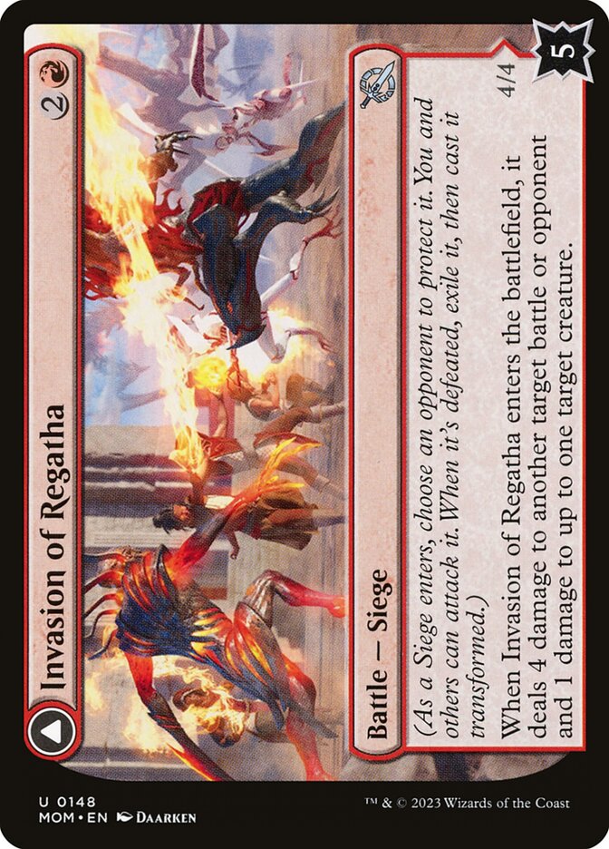 Card Scan of Invasion of Regatha // Disciples of the Inferno | MOM