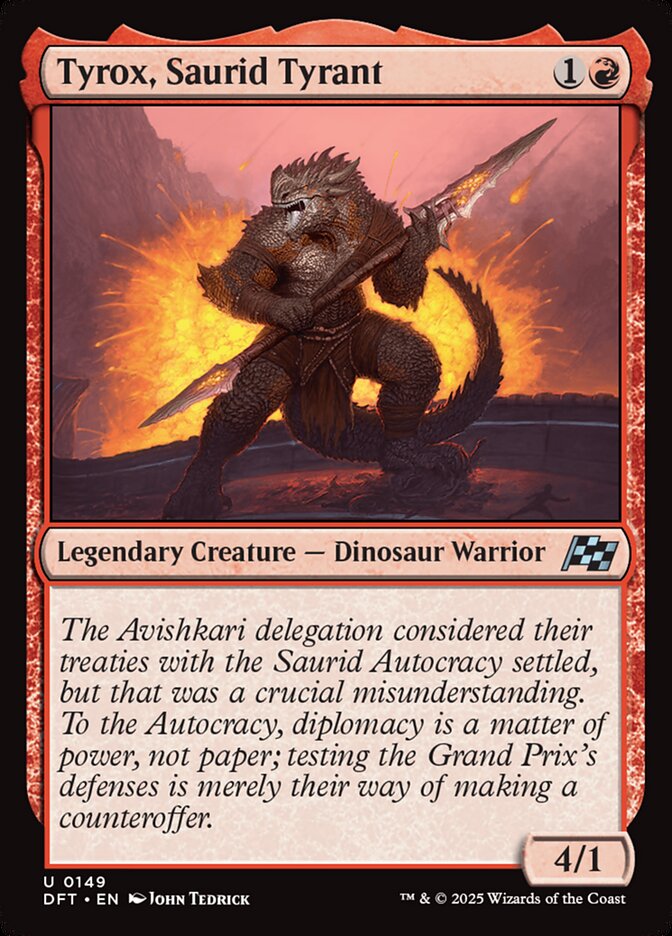 Card Scan of Tyrox, Saurid Tyrant | DFT