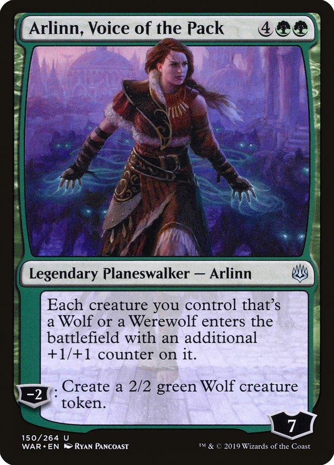 Card Scan of Arlinn, Voice of the Pack | WAR
