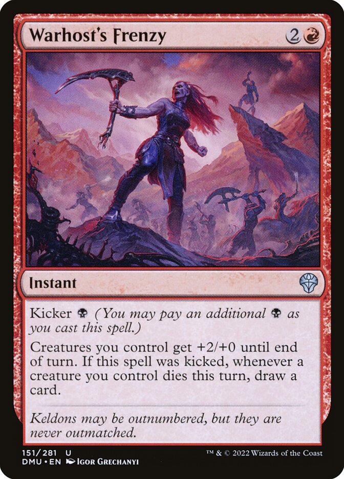 Card Scan of Warhost's Frenzy | DMU