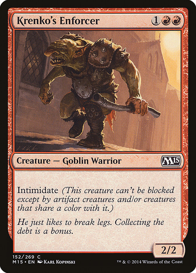 Card Scan of Krenko's Enforcer | M15