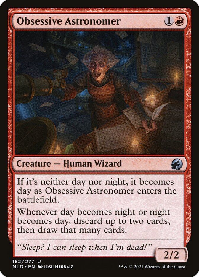 Card Scan of Obsessive Astronomer | MID