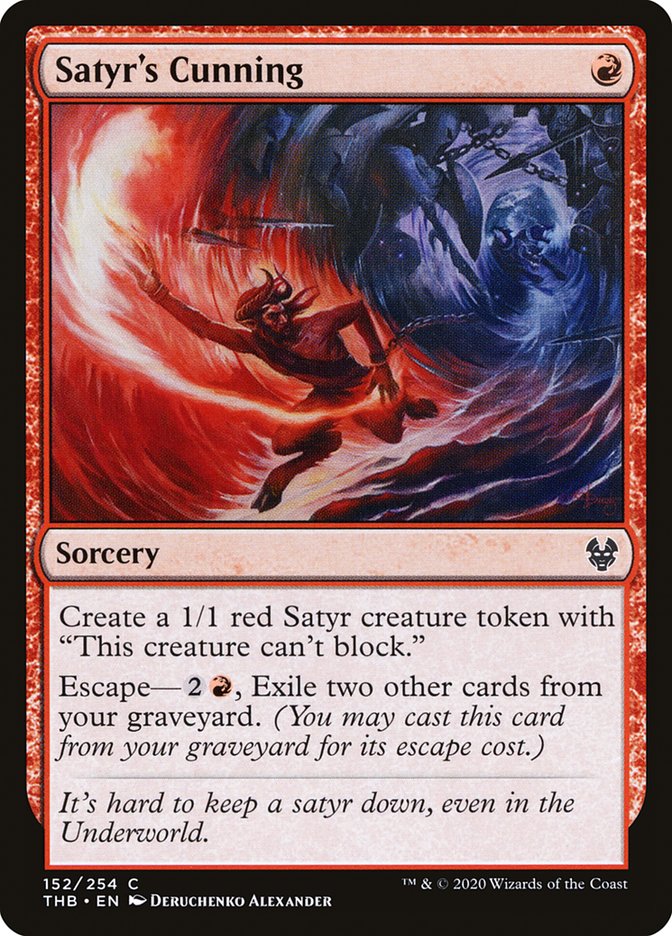 Card Scan of Satyr's Cunning | THB