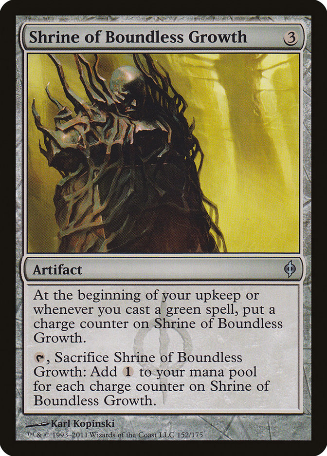 Card Scan of Shrine of Boundless Growth | NPH