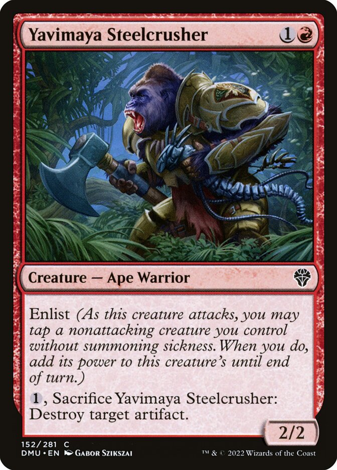 Card Scan of Yavimaya Steelcrusher | DMU