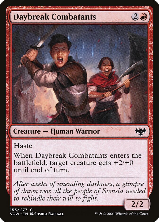 Card Scan of Daybreak Combatants | VOW