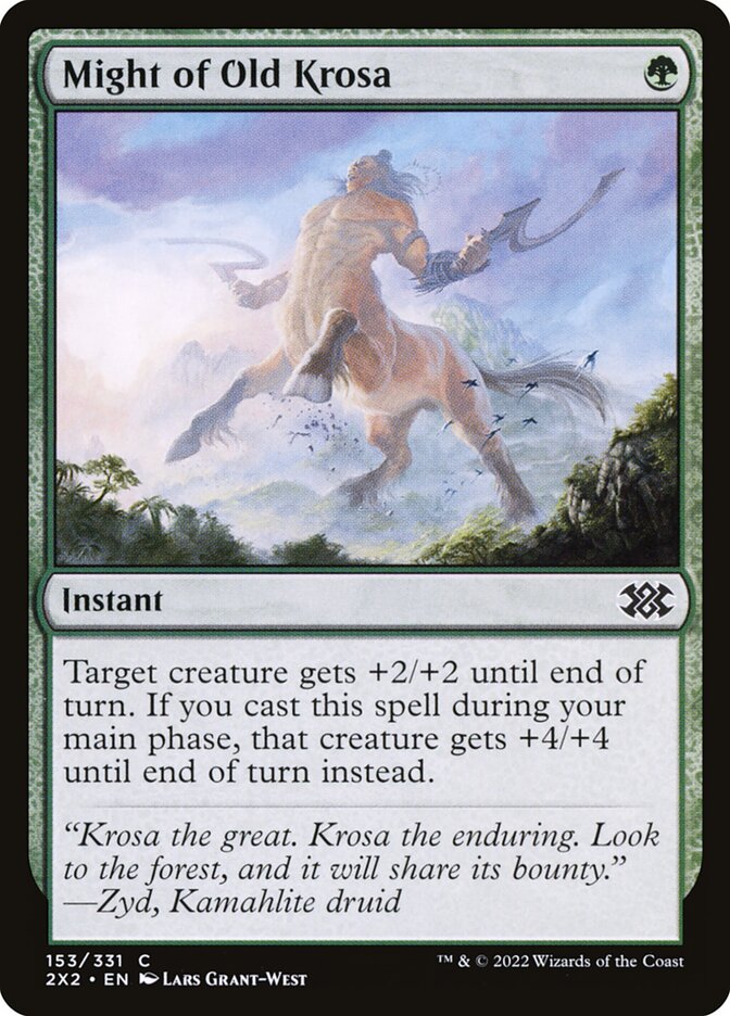 Card Scan of Might of Old Krosa | 2X2