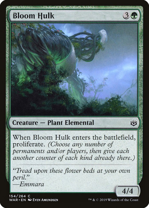 Card Scan of Bloom Hulk | WAR