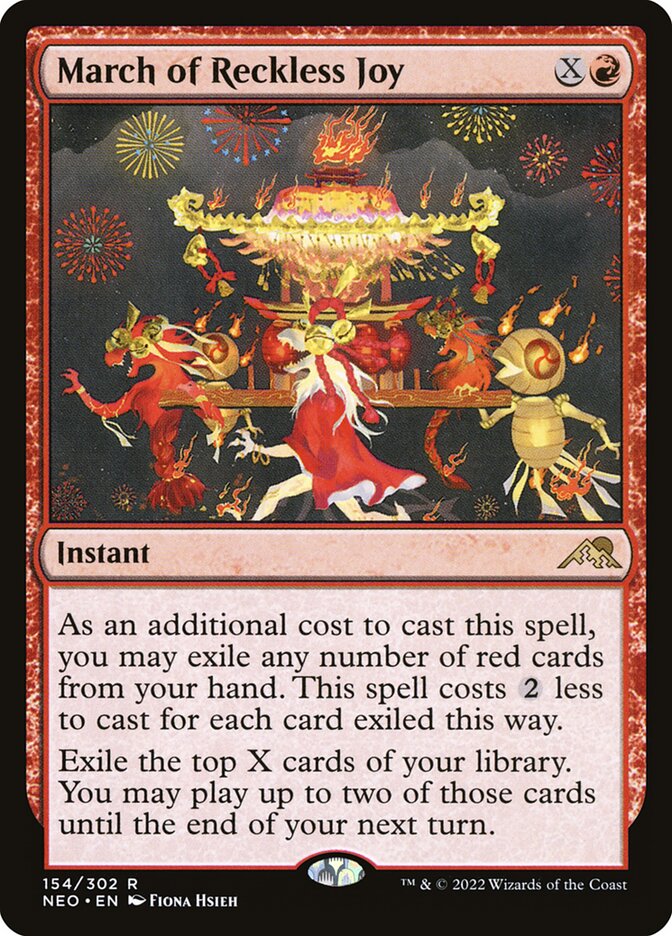 Card Scan of March of Reckless Joy | NEO