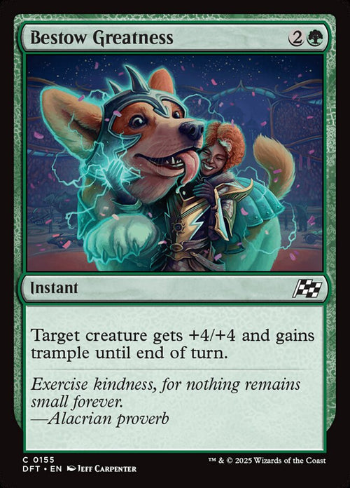 Card Scan of Bestow Greatness | DFT