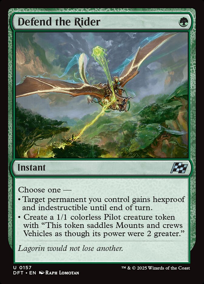 Card Scan of Defend the Rider | DFT