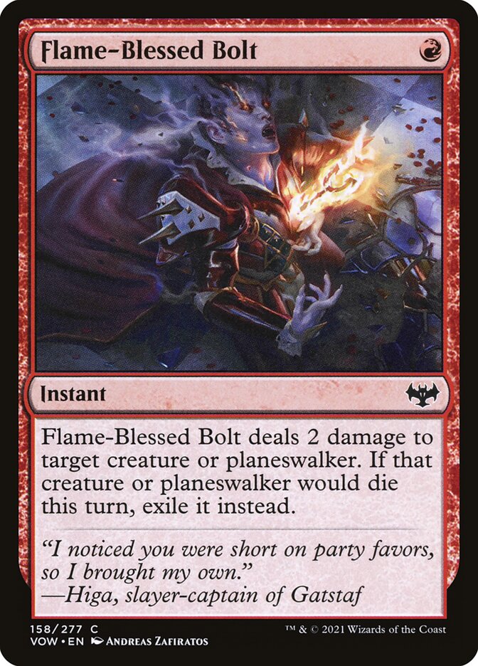Card Scan of Flame-Blessed Bolt | VOW