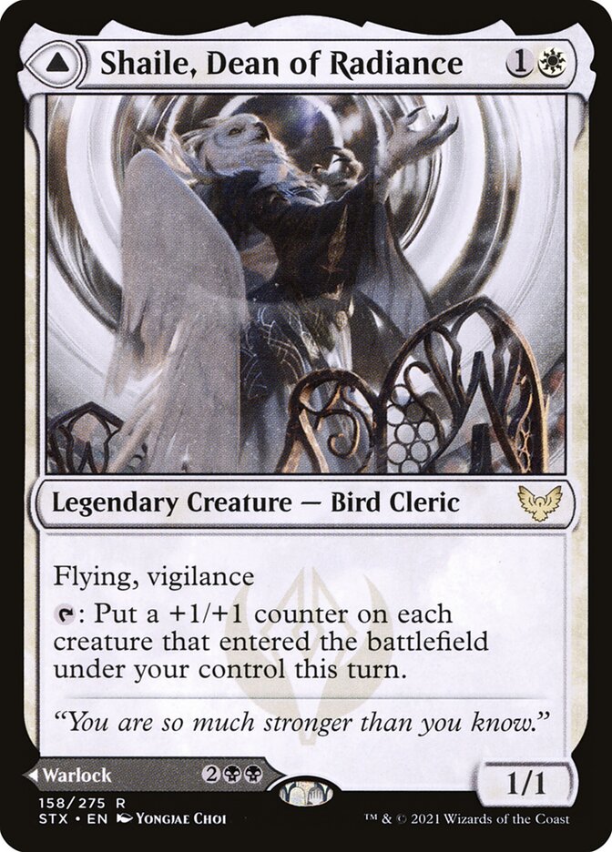 Card Scan of Shaile, Dean of Radiance // Embrose, Dean of Shadow | STX