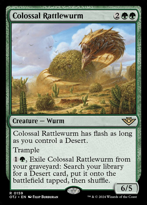 Card Scan of Colossal Rattlewurm | OTJ