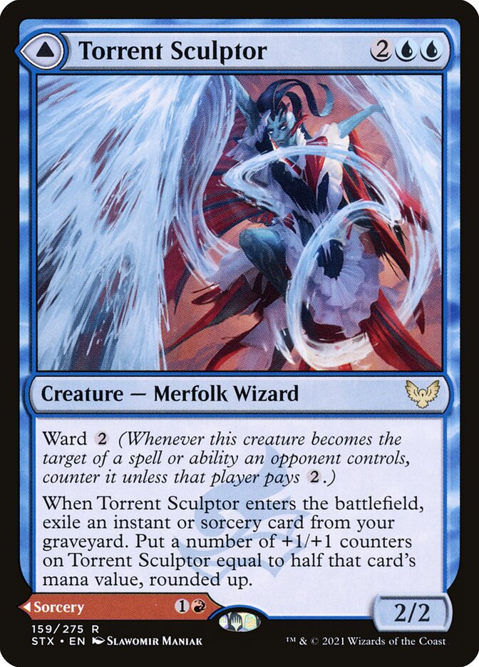 Card Scan of Torrent Sculptor // Flamethrower Sonata | STX