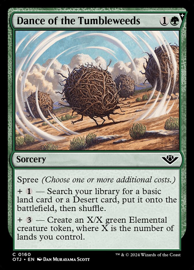 Card Scan of Dance of the Tumbleweeds | OTJ