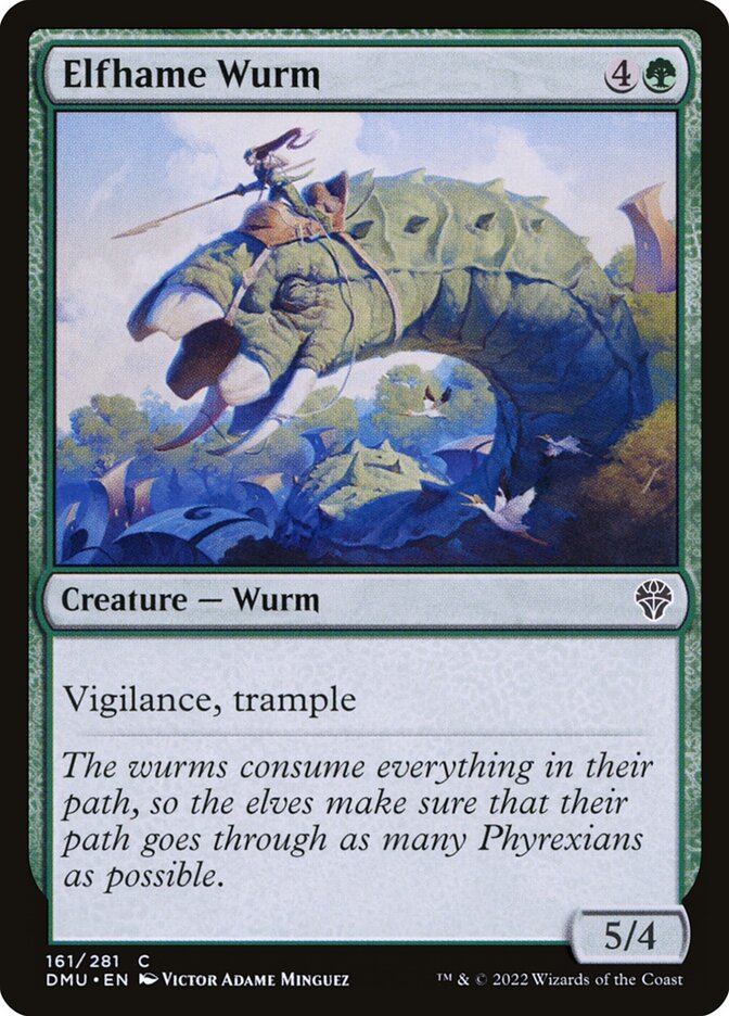 Card Scan of Elfhame Wurm | DMU