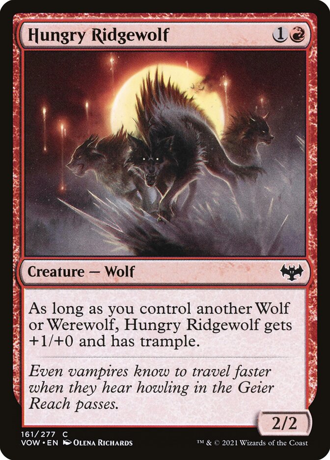 Card Scan of Hungry Ridgewolf | VOW
