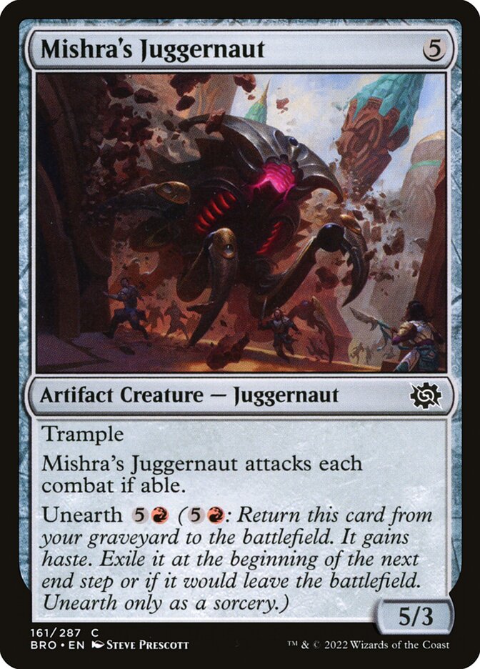 Card Scan of Mishra's Juggernaut | BRO