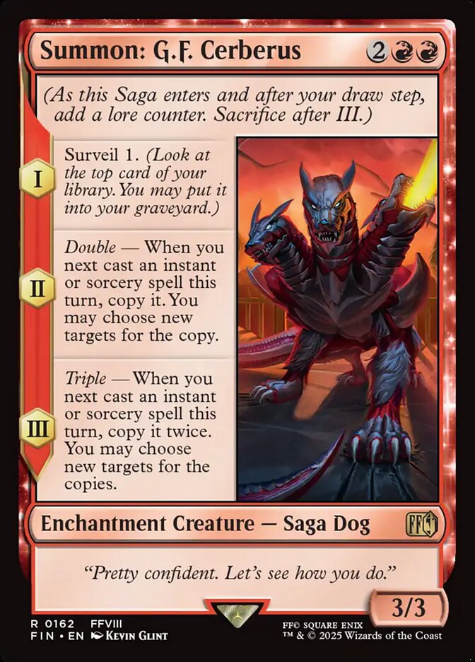 Card Scan of Summon: G.F. Cerberus | FIN