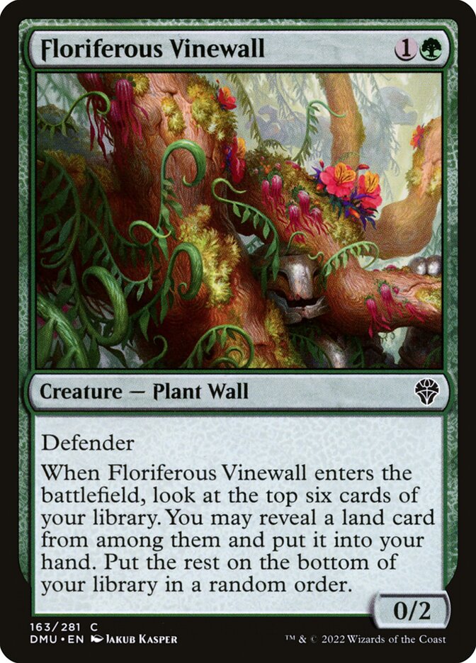 Card Scan of Floriferous Vinewall | DMU
