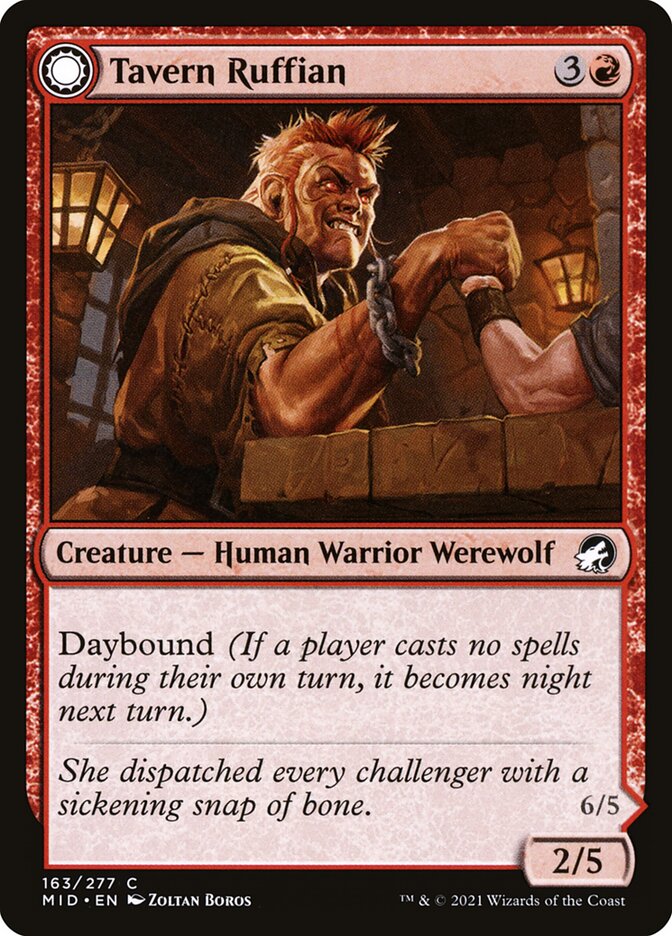 Card Scan of Tavern Ruffian // Tavern Smasher | MID