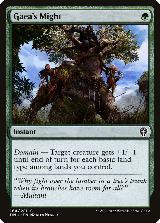 Card Scan of Gaea's Might | DMU