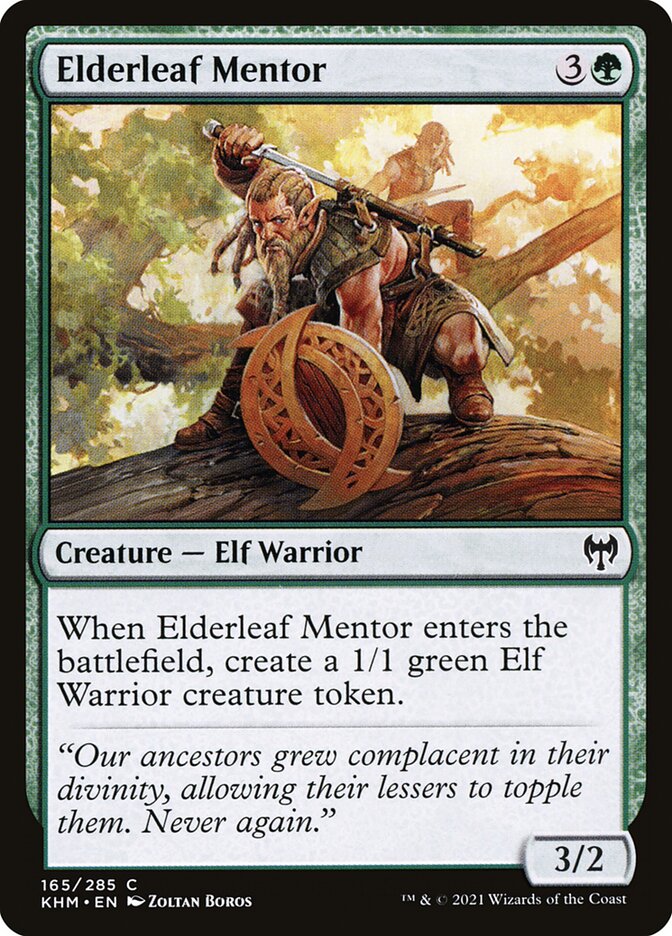 Card Scan of Elderleaf Mentor | KHM
