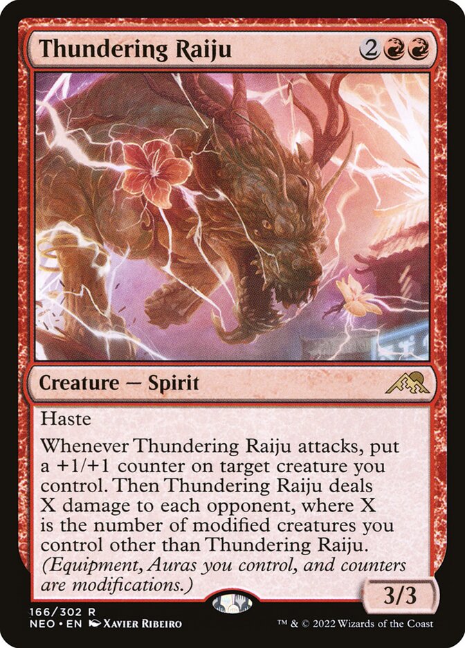 Card Scan of Thundering Raiju | NEO