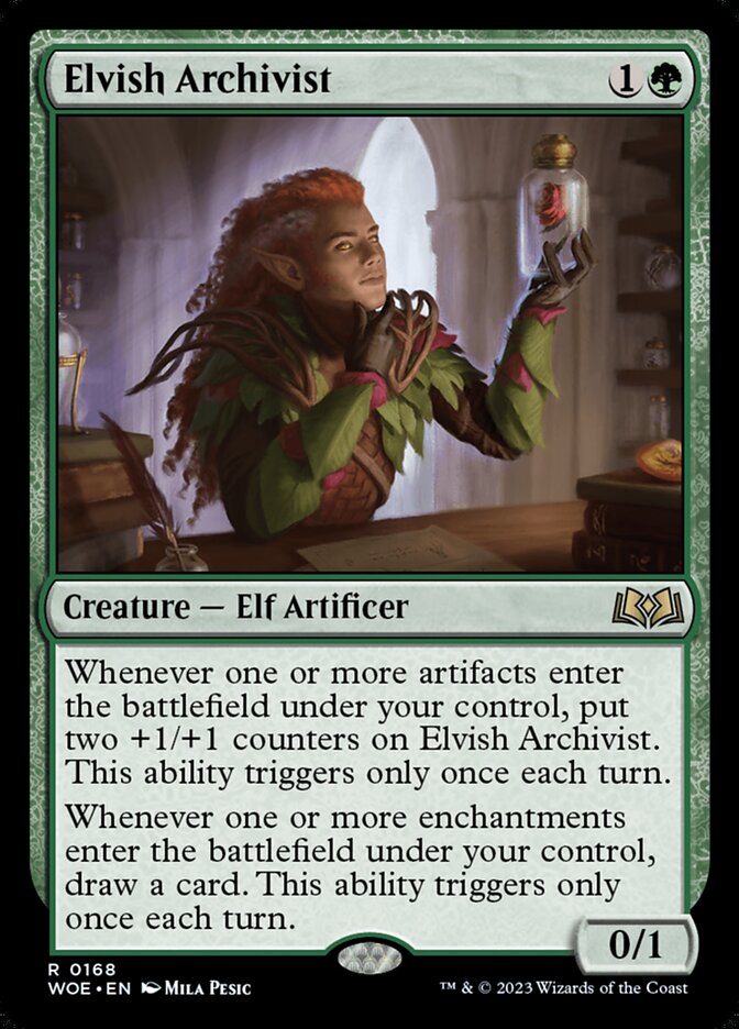 Card Scan of Elvish Archivist | WOE