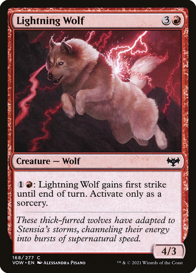 Card Scan of Lightning Wolf | VOW