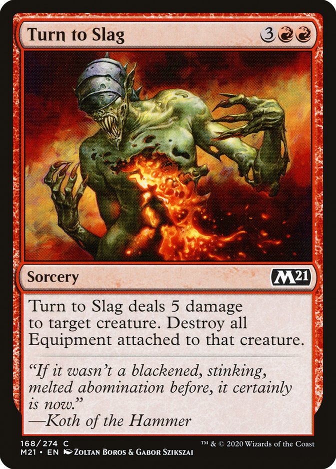 Card Scan of Turn to Slag | M21
