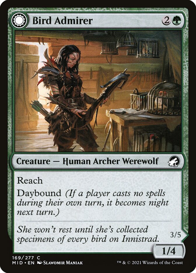 Card Scan of Bird Admirer // Wing Shredder | MID