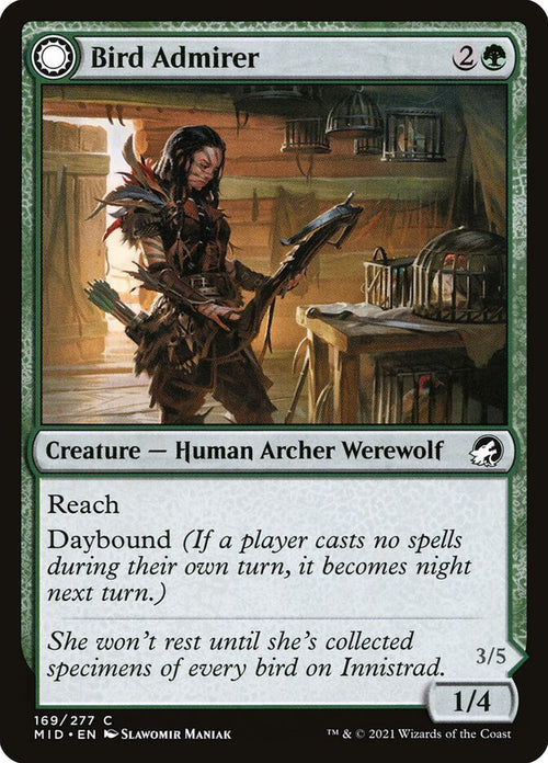 Card Scan of Bird Admirer // Wing Shredder | MID